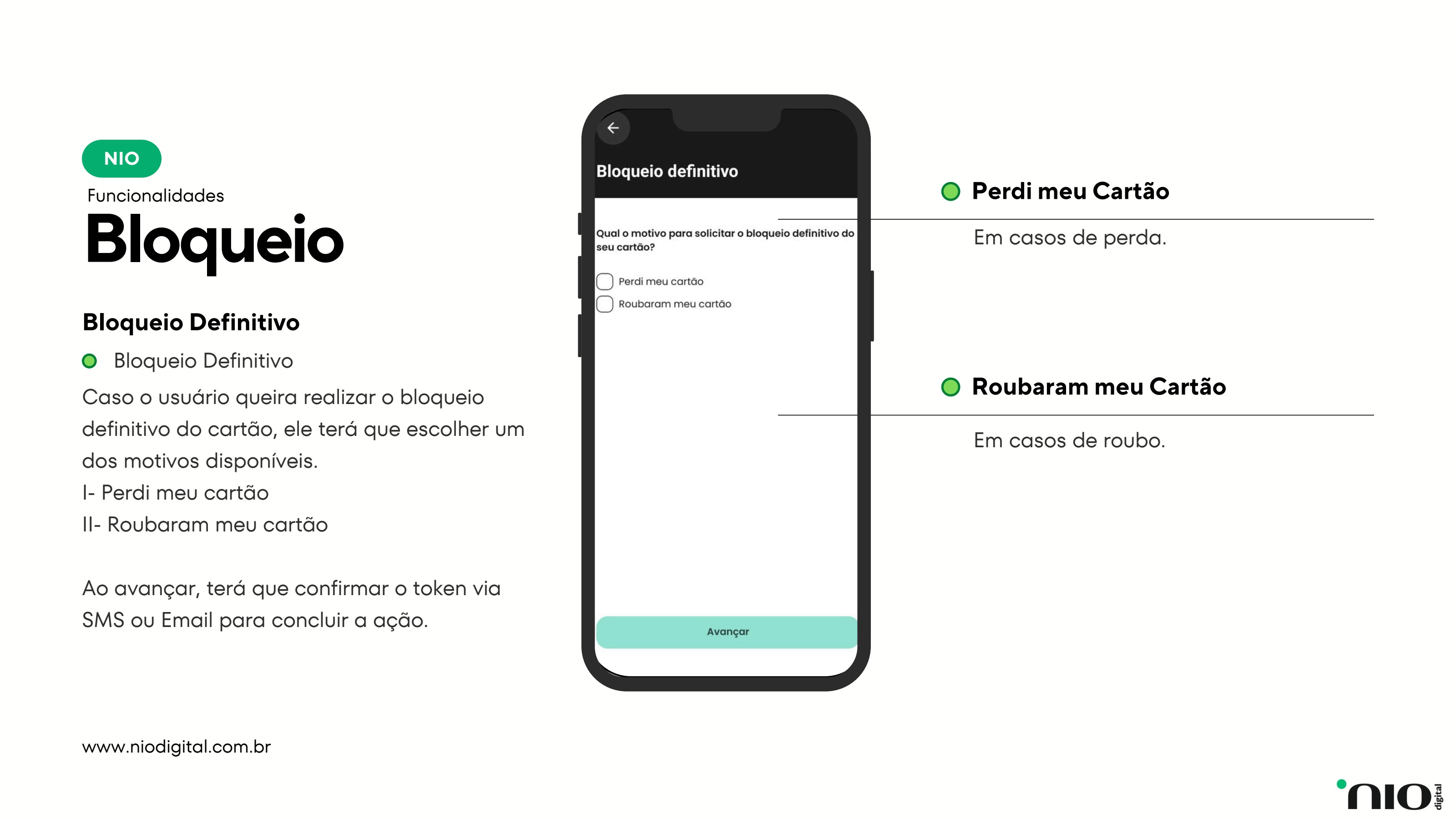 10. Bloqueio definitivo — aplicativo NIO Digital