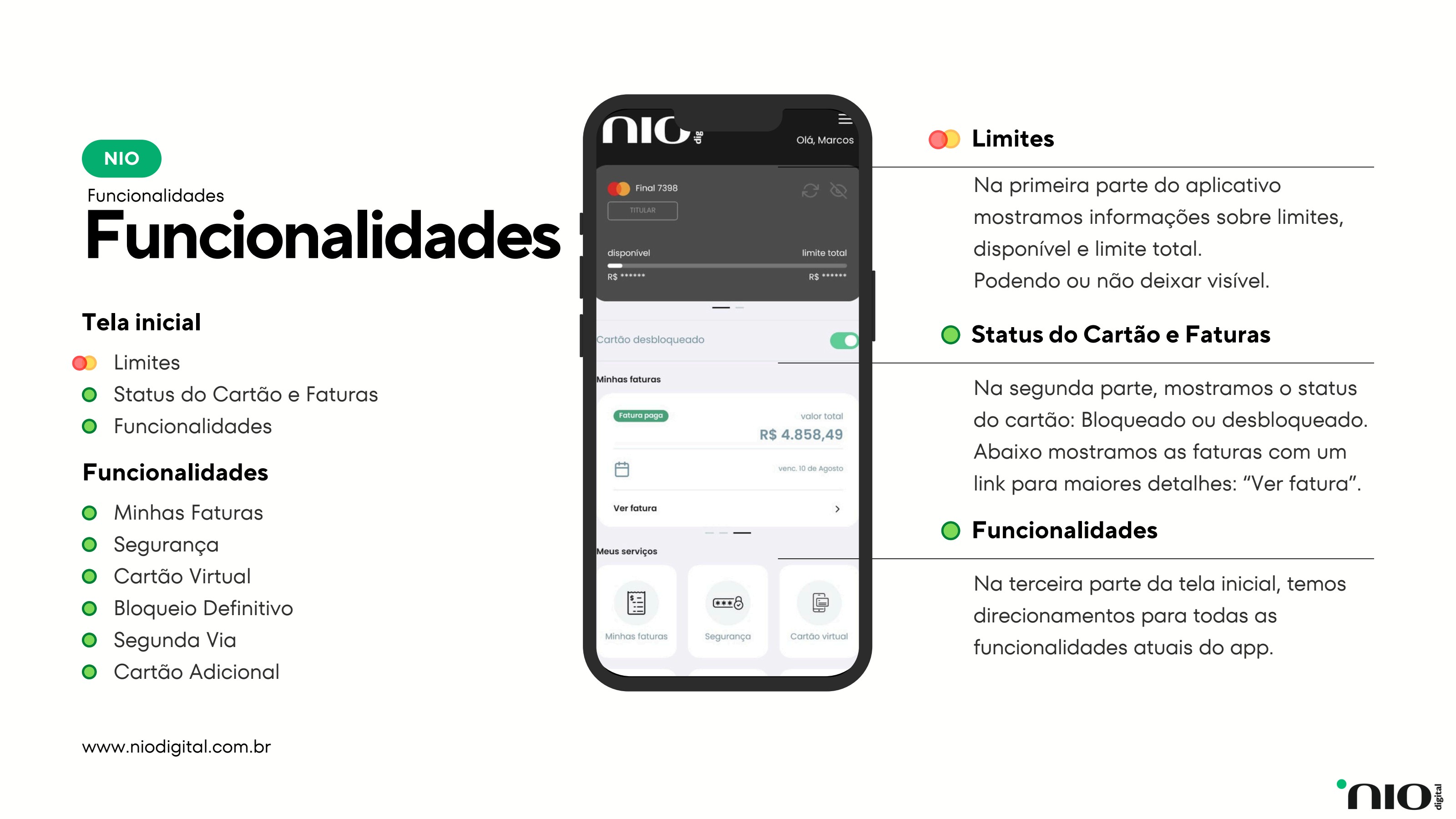 5. Tela inicial — aplicativo NIO Digital