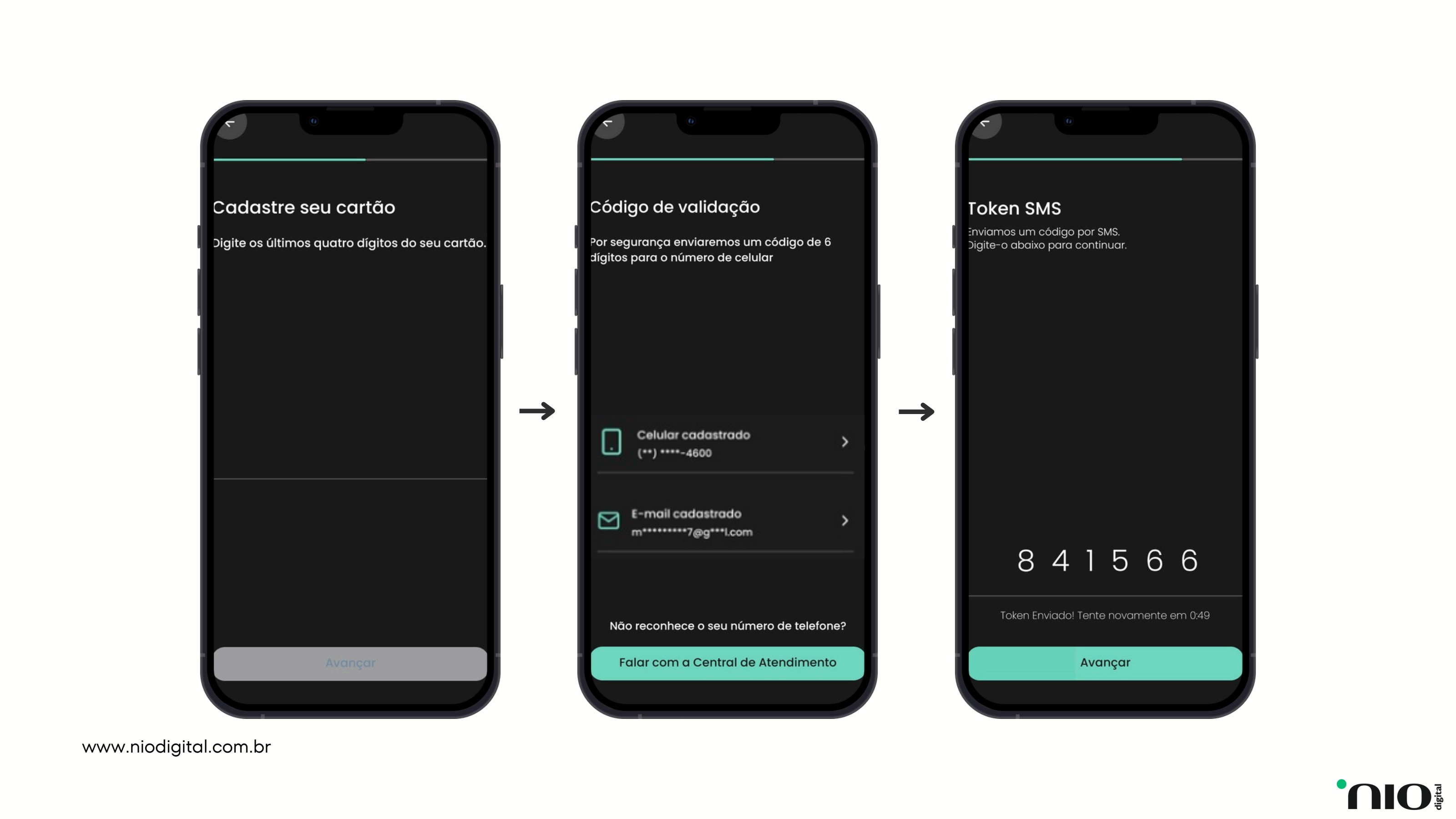 4. Ative o cartão — aplicativo NIO Digital
